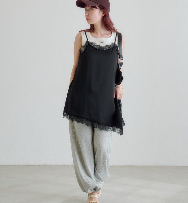  「レースサテンキャミ」|キャミソール|