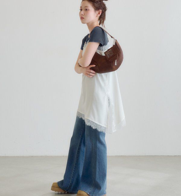  「レースサテンキャミ」|キャミソール|