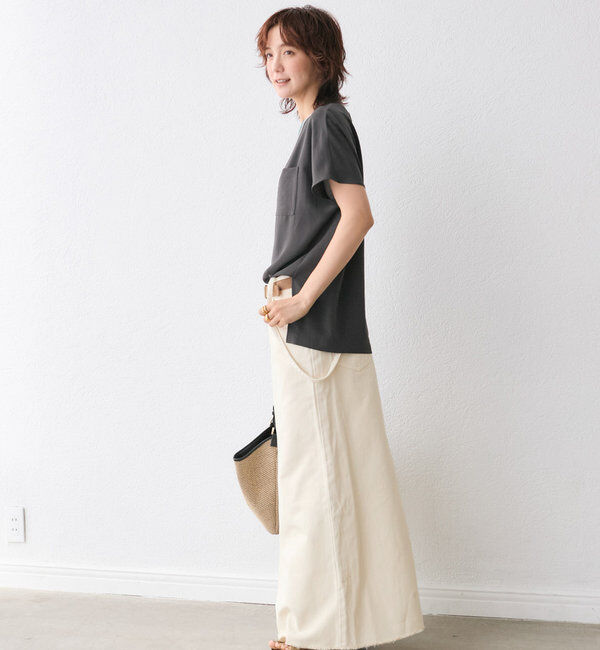  「【MONN.:.(モン)】LOOSE DENIM SKIRT」|スカート|