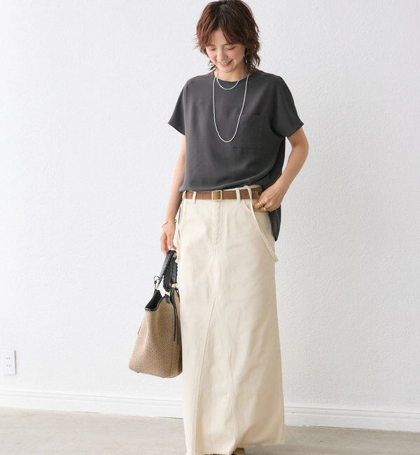  「【MONN.:.(モン)】LOOSE DENIM SKIRT」|スカート|