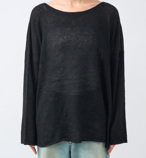  「【リニューアル】2wayスパングルシアーニット」|ニット・セーター|