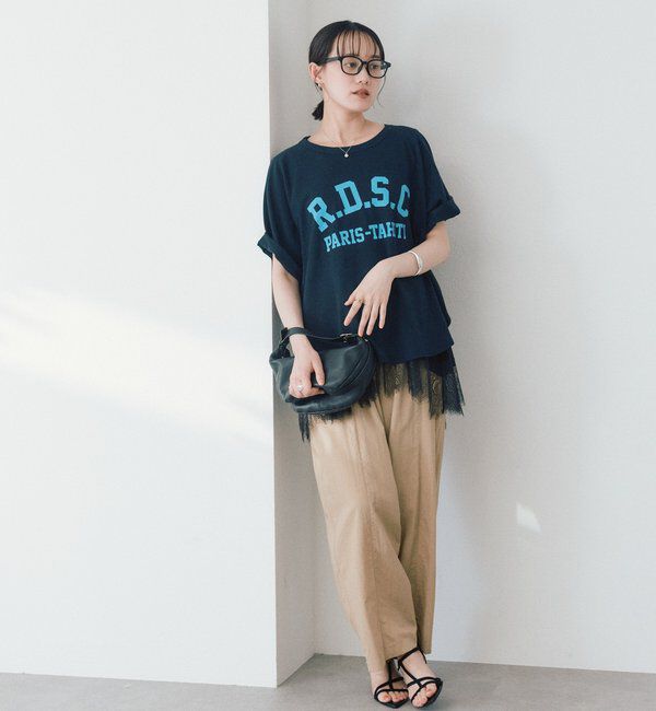  「【レース裾で映える】レースヘムタンクトップ」|キャミソール|