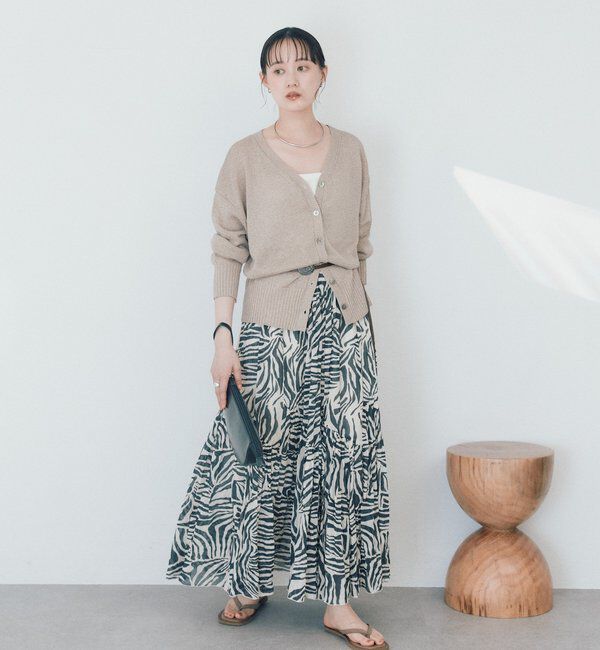  「予約【真夏まで活躍】ペーパーヤーンニットカーデ」|カーディガン|