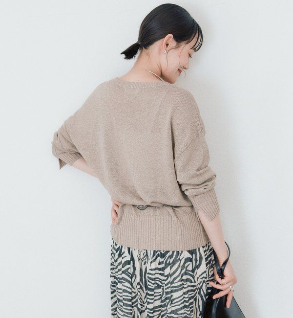  「予約【真夏まで活躍】ペーパーヤーンニットカーデ」|カーディガン|