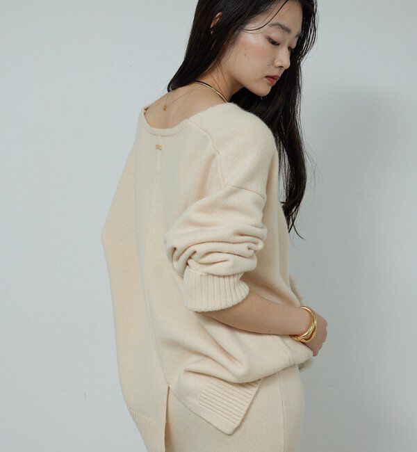  「【冬のお助けニット】メリノウールVニット」|ニット・セーター|