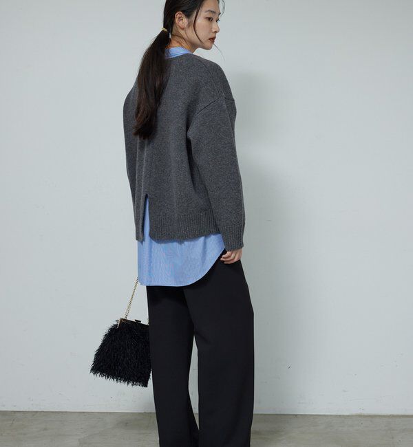  「【冬のお助けニット】メリノウールVニット」|ニット・セーター|