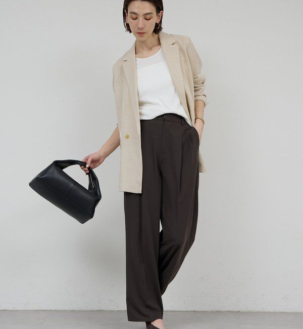  「【ガランテ名品】ライトジャージーワイドパンツ」|チノ|