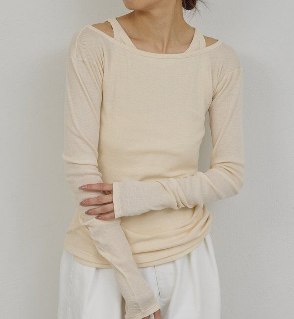  「【PEAS】ガーゼテレコプルオーバー」|Tシャツ・カットソー|