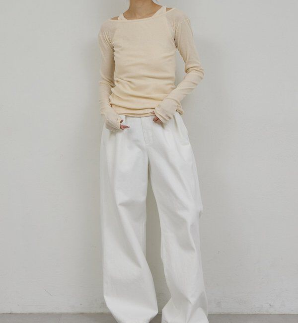  「【PEAS】ガーゼテレコプルオーバー」|Tシャツ・カットソー|