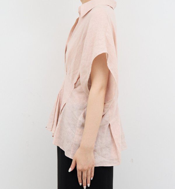  「【WEB限定】ハーフスリーブウエストシェイプシャツ」|シャツ・ブラウス|