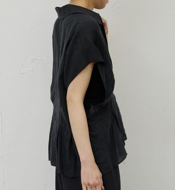  「【WEB限定】ハーフスリーブウエストシェイプシャツ」|シャツ・ブラウス|