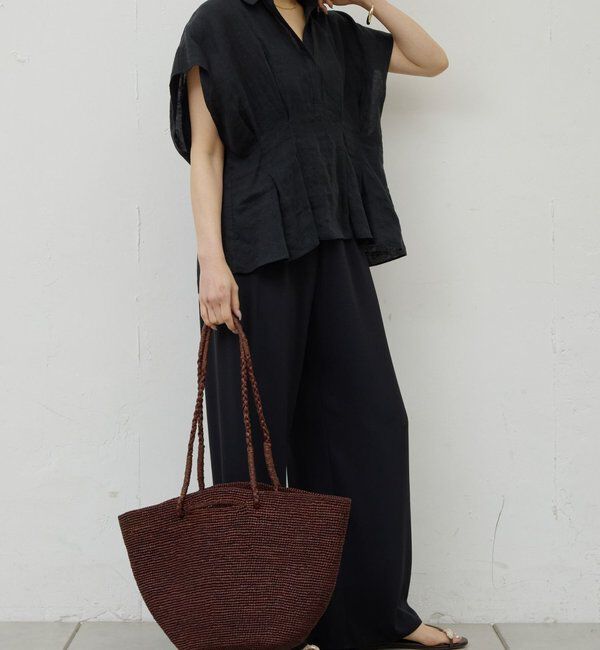  「【WEB限定】ハーフスリーブウエストシェイプシャツ」|シャツ・ブラウス|