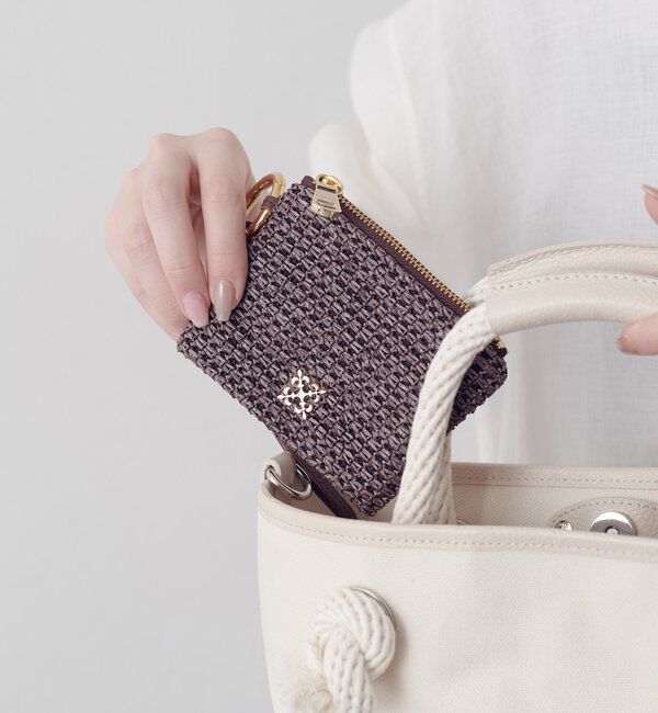  「ナイロンラフィアスクエアマルチケース」|その他|ダークブラウン