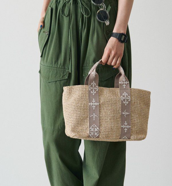  「ナイロンラフィアデイリーミニトートバッグ」|トートバッグ|