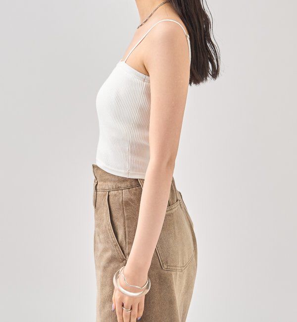  「パット付き ショートニットキャミソール」|キャミソール|