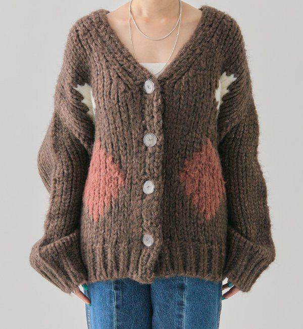  「ダイヤニットカーディガン」|カーディガン|