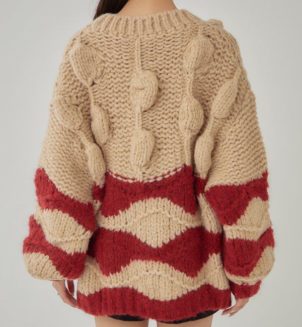  「ぽこぽこウェーブニット」|ニット・セーター|