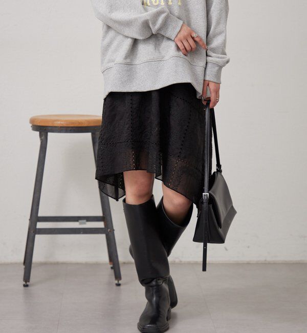  「エンブロイダリー ヘムスカート」|スカート|