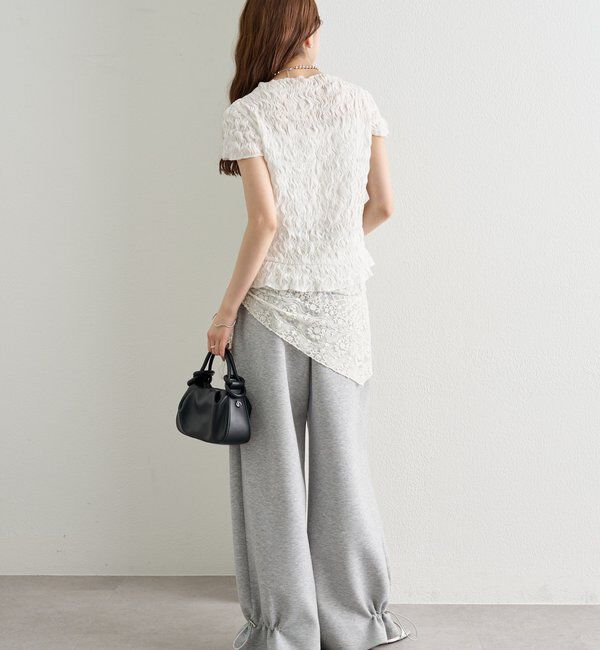  「裾ドロストスウェットパンツ」|チノ|