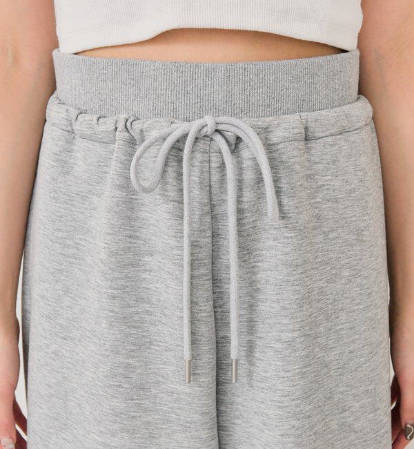  「裾ドロストスウェットパンツ」|チノ|