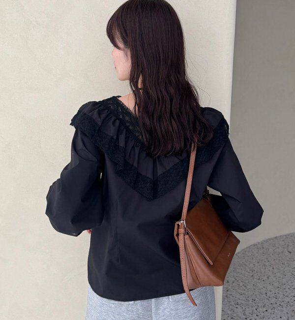  「【@lily.s_y企画】Vフリルシェイプブラウス」|シャツ・ブラウス|