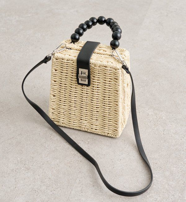  「ビーズハンドルかごBAG」|トートバッグ|