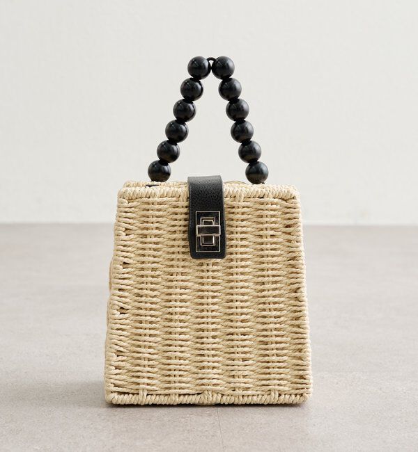  「ビーズハンドルかごBAG」|トートバッグ|