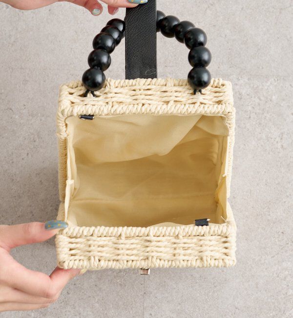  「ビーズハンドルかごBAG」|トートバッグ|