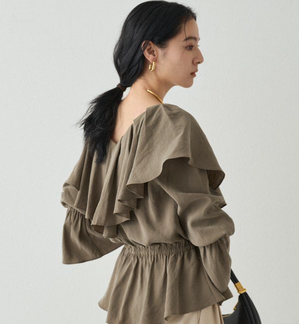  「フリルペプラムブラウス」|シャツ・ブラウス|