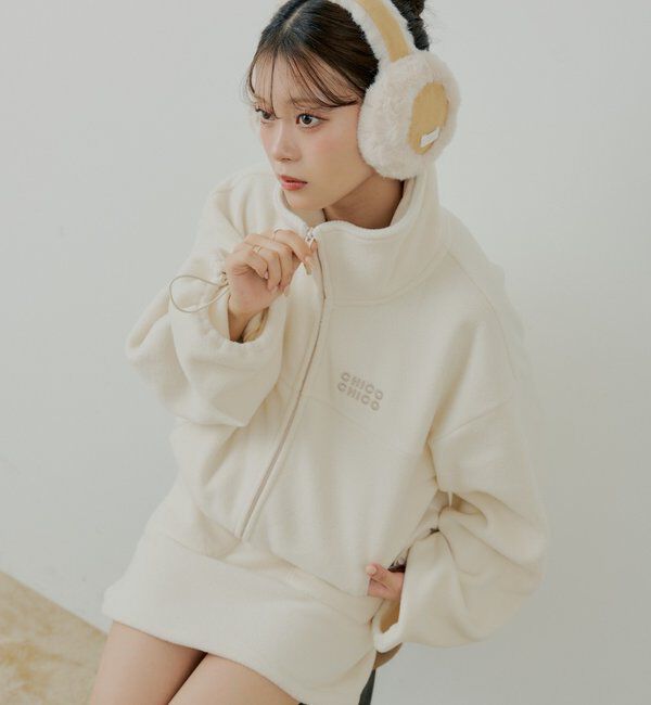  「【セットアップ対応】胸ロゴフリーストップス」|シャツ・ブラウス|アイボリー