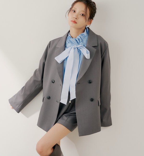  「【SALON by Chico】2wayスタンドフリルブラウス」|シャツ・ブラウス|