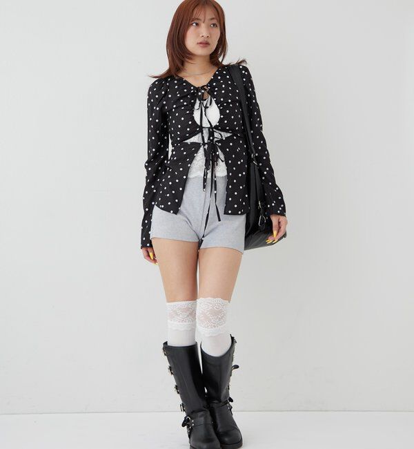  「【SLOPPY/スロッピー】リブショートパンツ」|チノ|