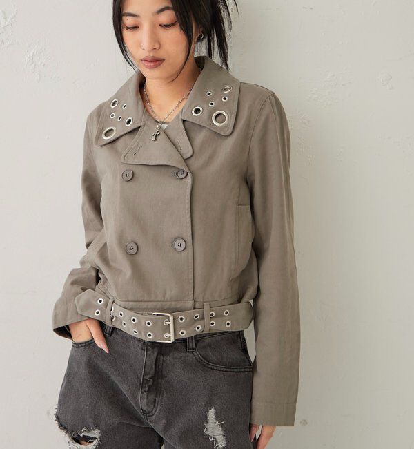  「アイレットショートPジャケット」|ブルゾン・スタジャン|