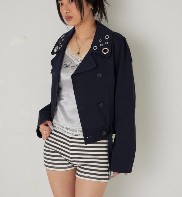 「アイレットショートPジャケット」|ブルゾン・スタジャン|