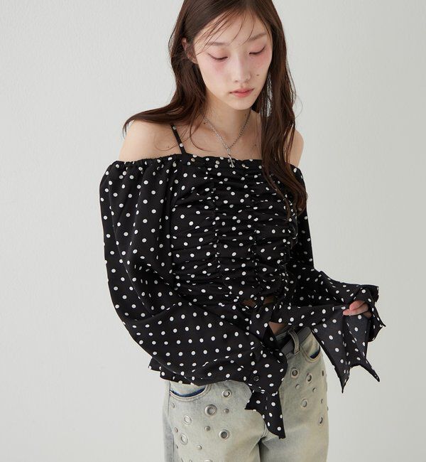  「イレヘムギャザーオフショルブラウス」|シャツ・ブラウス|