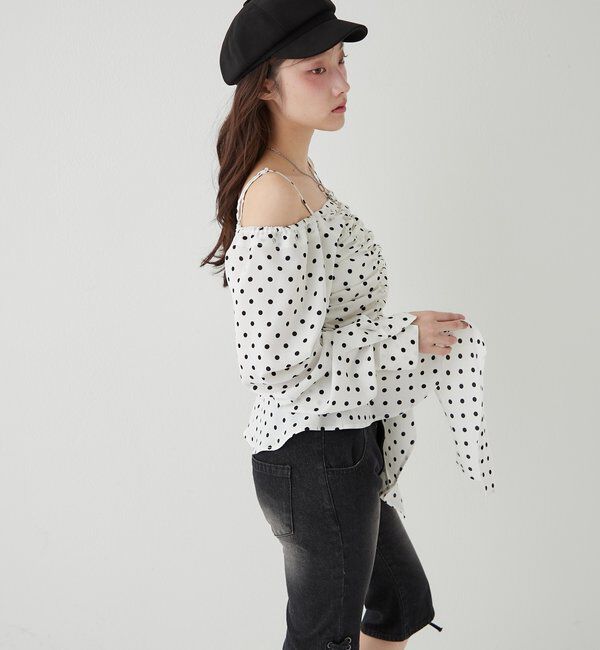  「イレヘムギャザーオフショルブラウス」|シャツ・ブラウス|