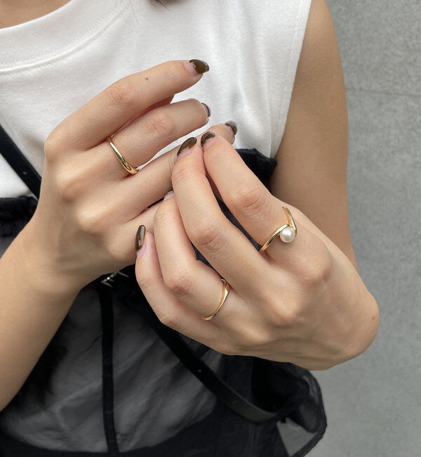  「【ベストセラー】〈GOLDY/ゴールディ〉3SETパールリング」|リング|ゴールド