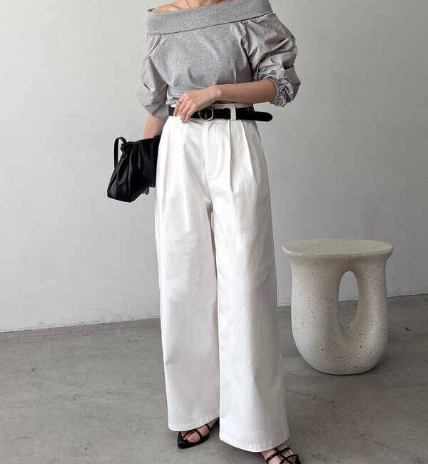  「【ウエスト調整可/低身長サイズあり】2タックチノパン」|チノ|