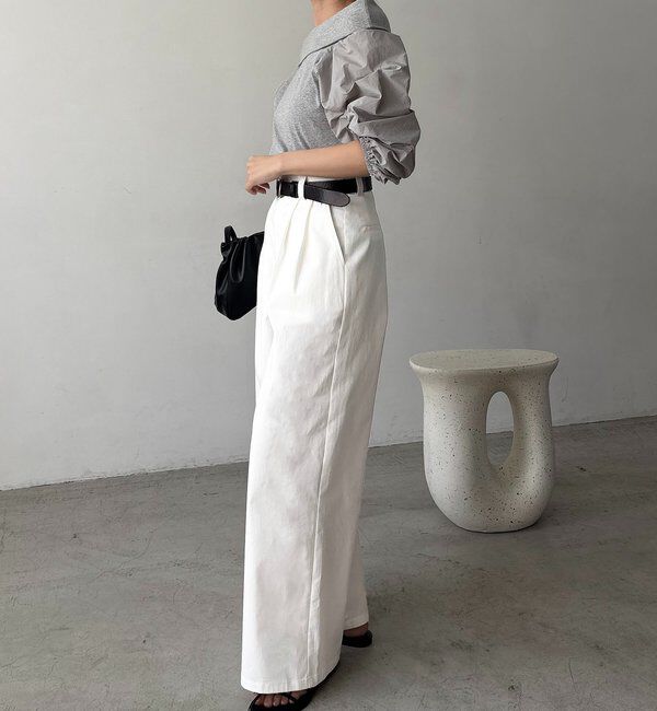  「【ウエスト調整可/低身長サイズあり】2タックチノパン」|チノ|