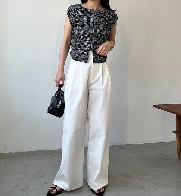  「【ウエスト調整可/低身長サイズあり】2タックチノパン」|チノ|