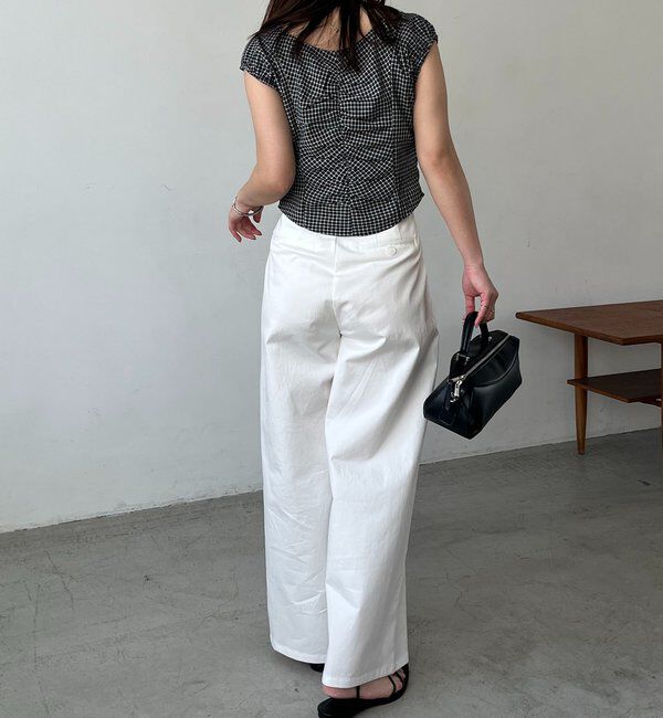  「【ウエスト調整可/低身長サイズあり】2タックチノパン」|チノ|