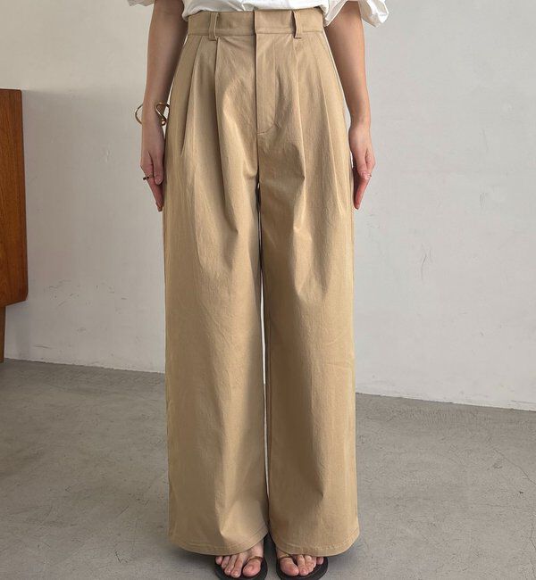  「【ウエスト調整可/低身長サイズあり】2タックチノパン」|チノ|