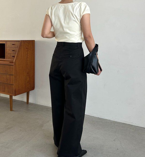  「【ウエスト調整可/低身長サイズあり】2タックチノパン」|チノ|