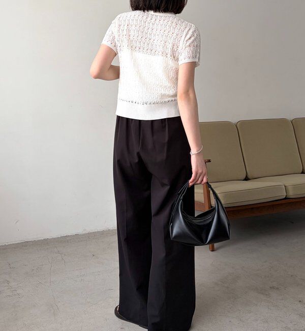  「【華奢見え】レース襟付きカーディガン」|カーディガン|