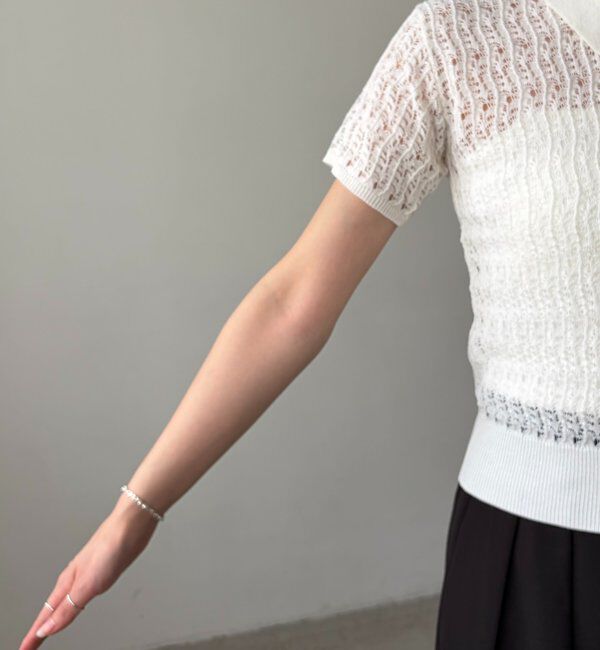  「【華奢見え】レース襟付きカーディガン」|カーディガン|