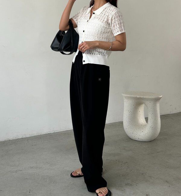  「【こなれ感◎】ギャザーベルトフローパンツ」|チノ|