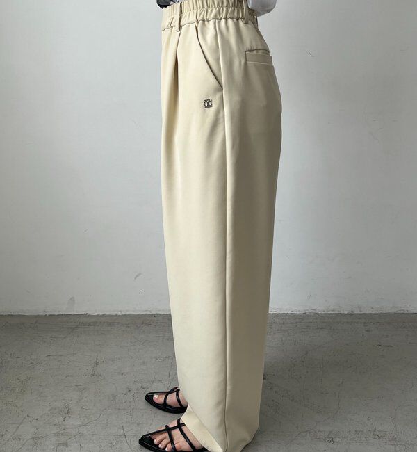  「【こなれ感◎】ギャザーベルトフローパンツ」|チノ|