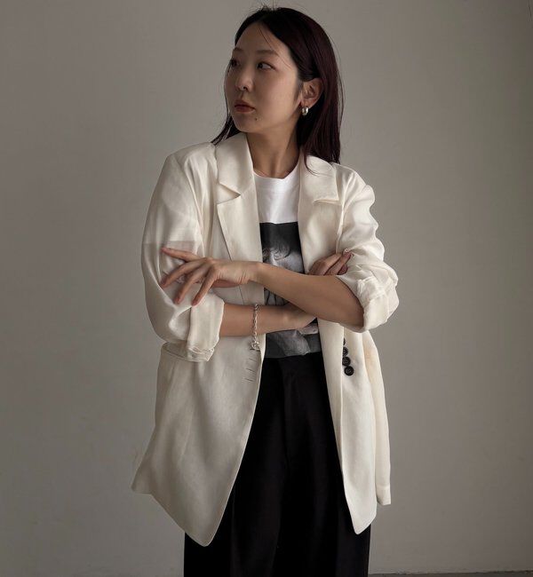  「【防シワ/アンチピリング/手洗い可】〈C.L〉シアーテーラードジャケット」|テーラードジャケット|