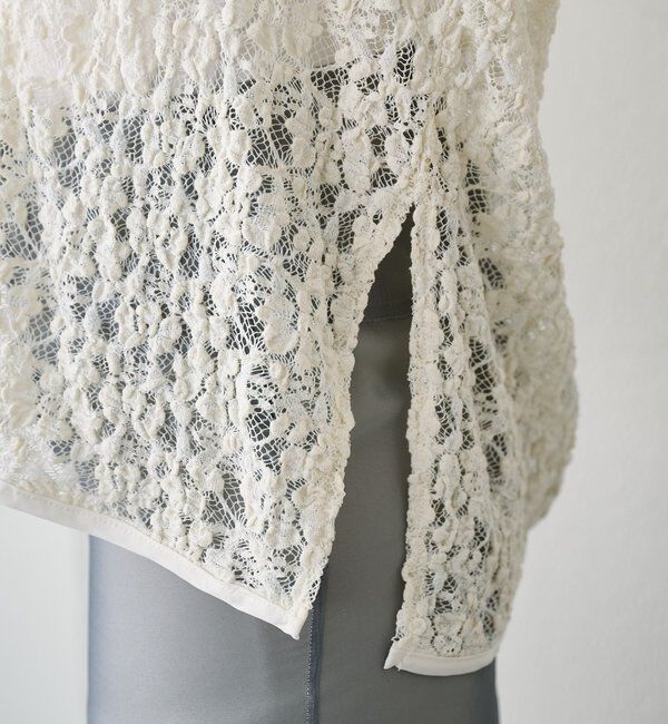  「サイドスリットレースブラウス」|シャツ・ブラウス|