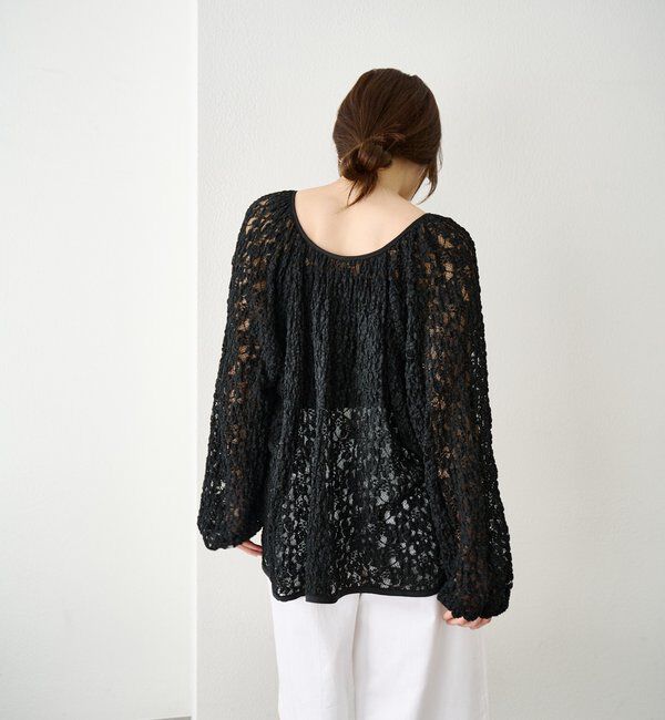  「サイドスリットレースブラウス」|シャツ・ブラウス|